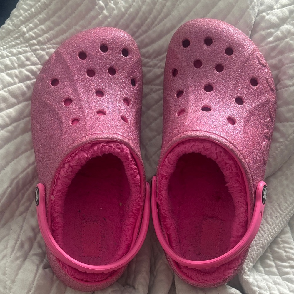 CROCS Kids Pink Sparkle Water Shoes
